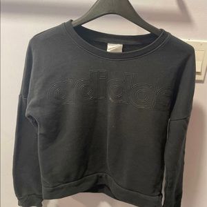 Black adidas crew neck girls 12-14